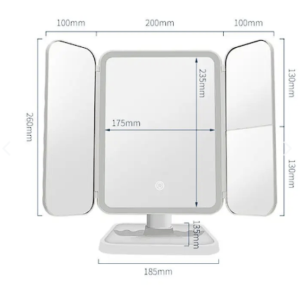 Espejo tocador con luz led